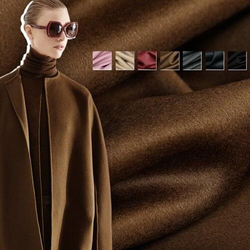 7Colors! 152CM Wide 800G/M Weight Double-faced Solid Color Thick Wool Cashmere Fabric for Winter Suit Coat DE1372