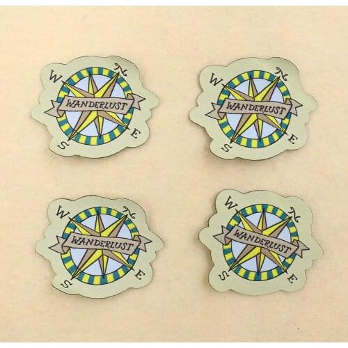 2PCS Compass Patches Embroidery Applique Iron on Transfers for Clothing Badges Patches DIY Sewing Decor Woman Clothes Wholesale