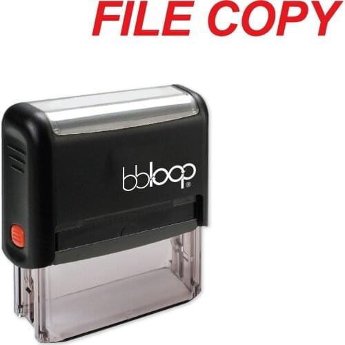 Bbloop File Copy w/Italic block Style Font and Design Self-Ink
