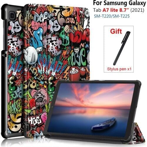 For Samsung Galaxy Tab A7 lite 8.7 2021 SM-T220 T225 Case Magnetic Folding Smart Cover Funda Tablet for Samsung Tab A7 lite 8.7