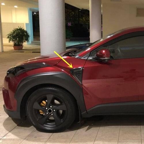 Car Styling Accessories 2PCS ABS Exterior Side Wing Fender Emblem Badge Cover Trim For Toyota C-HR CHR 2016 2017 2018