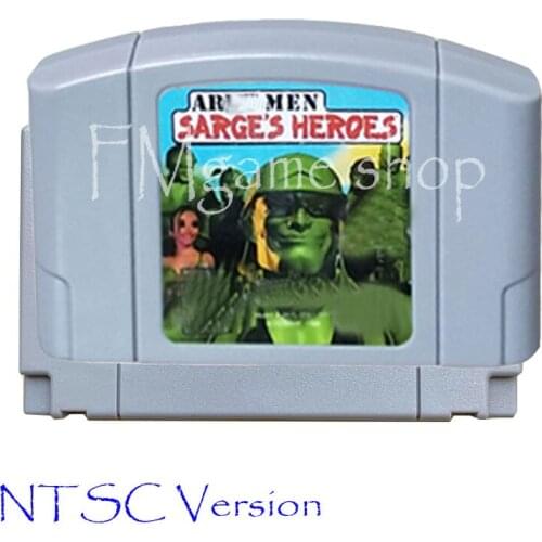 Amy Men Sarges Heroes Memory card Game Cartridge for 64 bit USA NTSC Version Video Game Console Card vita