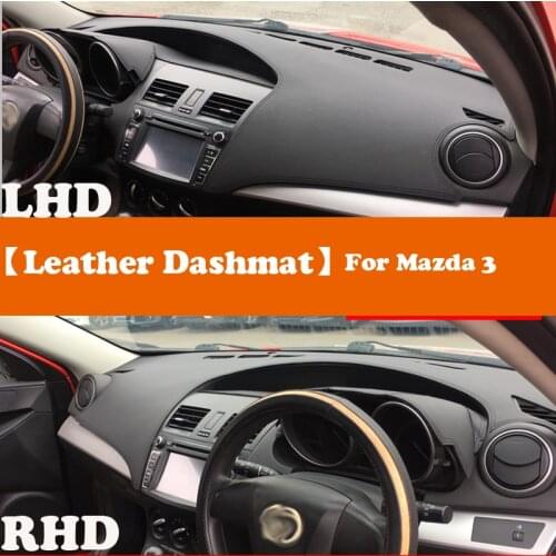 Leather Dashmat Accessories Car-Styling Dashboard Covers Pad Dash Mat Sunshade For Mazda 3 M3 BL Axela 2009 2010 2011 2012 2013