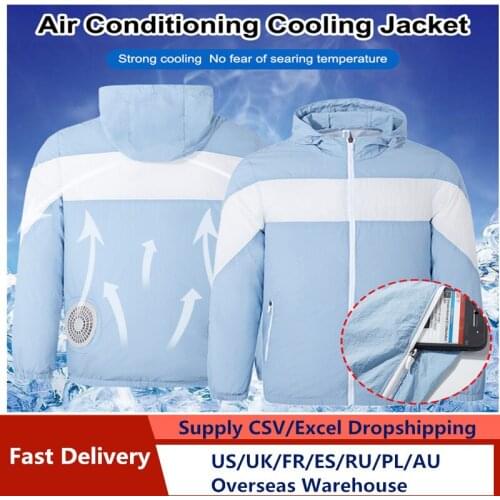 2021 Fan Jacket Cooling Coat Air Conditioning Cool Coat USB Charing Waistcoat Fishing Cycling Cost High Temperature Work Men/W
