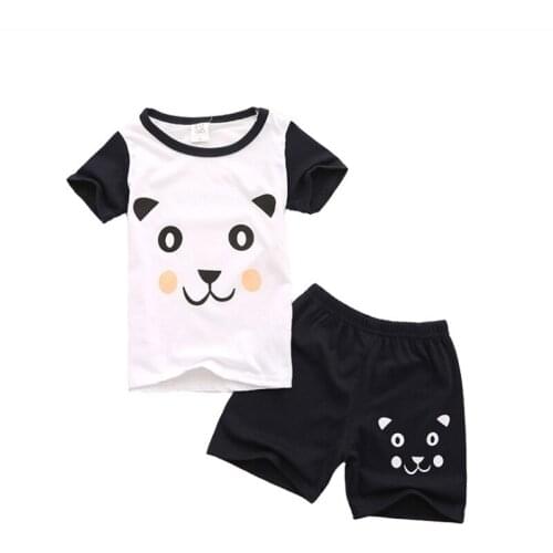 Boys girls summer clothes baby Tee+ Haren pants children cartoon patterns T-shirt+pants kids active clothing suit