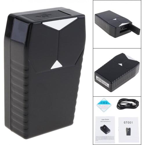 GT001 Mini Magnetic Car GPS Tracker Locator Car Vehicle Real Time Tracking System Device GPS Locator 3300mah 90 Days Standby