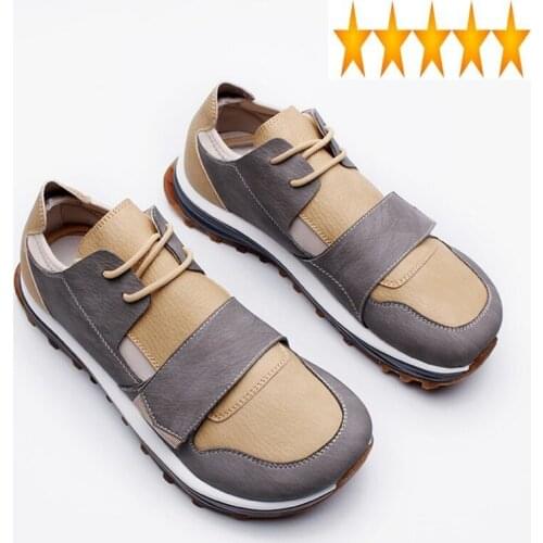 Slip Harajuku Mens On Designer Loafers Colors Mixed Genuine Leather Sneakers Male Thick Platform Joggers Moccasin Casual Shoes