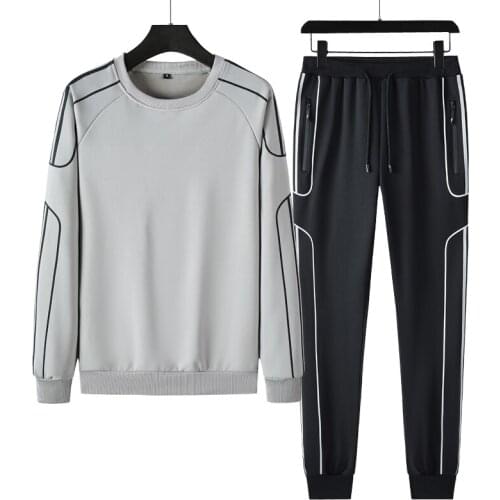 Men Tracksuit Set Two Piece Tracksuit Men Sports Wear Fashion Solid Color Jogging Suit Autumn Winter Men Outfits Gym CLothes Men