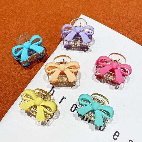 New Girls Cute Colorful Bow Hair Claws Children Kids Sweet Hair Decorate Clips Back Hair Hold Hairpins Fashion Hair Accessories