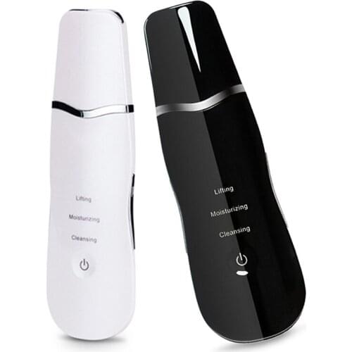 New Rechargeable Ultrasonic Face Skin Scrubber Facial Cleaner Peeling Vibration Blackhead Removal Exfoliating Pore Cleaner Tools