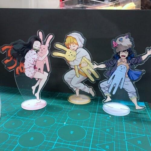 Japan Anime Demon Slayer Kimetsu No Yaiba Figure Kamado Tanjirou Nezuko Acrylic Action Figure Warrior Model Figuals Toys Gifts