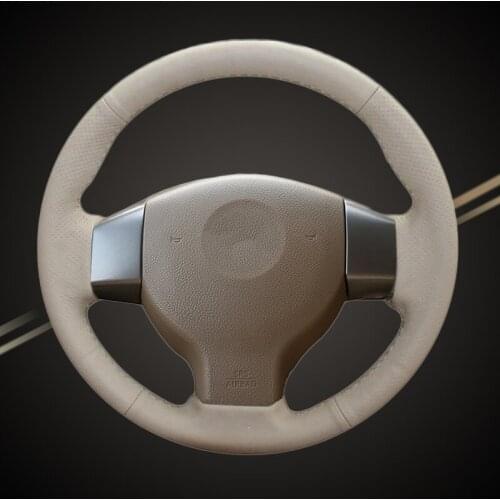 Genuine Nappa Leather Car Braid On The Steering Wheel Cover for Nissan Tiida 2006-2008 Livina 2007-2010 Sylphy 2006-2009 Auto