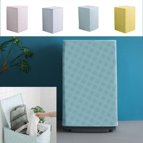 PEVA Washing Machine Dust Cover Sunscreen Waterproof Drum Washing Machine Cover Bathroom 86cm x 56cm, 1 Piece