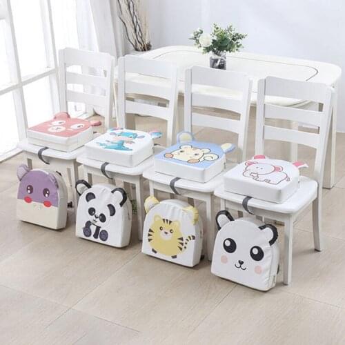 Portable PU Leather High Chair Pad Booster Dining Room Adjustable Detachable Sponge Seat Cushion for Toddler Kids Baby