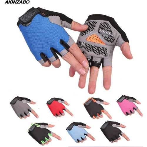Anti-shock Cycling Gloves Mens Breathable Fingerless Bike Bicycle Gloves Anti-slip Outdoor Sports Men Women Half-Finger Gloves