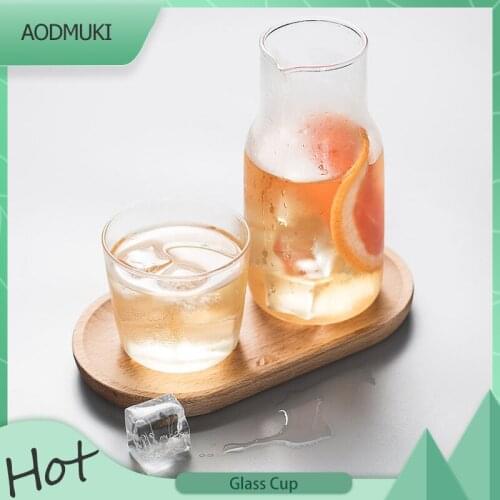 Japanese-Style Transparent High Boron Glass Drinking Teapot with SingleCup Afternoon Tea Cup Heat Resistant Milk Water Drink Mug