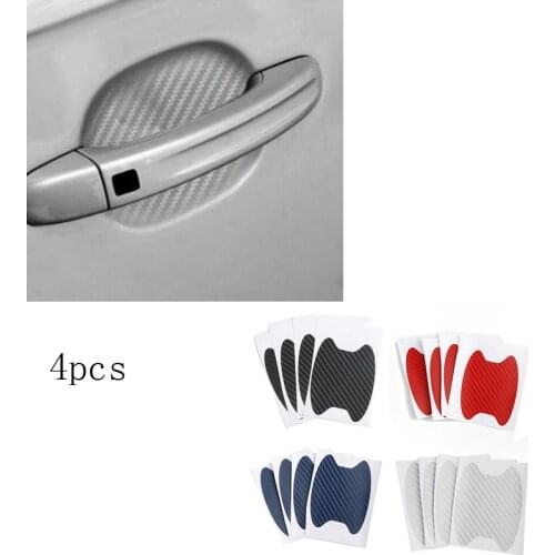 CHIZIYO 4PCS/Lot Universal Carbon Fiber Car Door Handle Protection Film Anti Paint Scratch