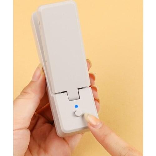 066E USB Rechargeable 2 In 1 Mini Bag Sealer Cutter Magnetic Bottom Heat Sealing Clip