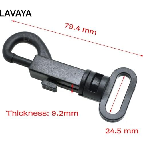 1pcs/pack 1pcs Plastic Snap Hooks Rotary Keychain Paracord Clips Outdoor Sports Package Accessories Black