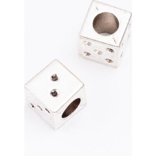 YEPENGFEI 10pcs Scattered beads Tibetan silver beads jewelry alloy beads fit Chamilia bracelet DIY js2105