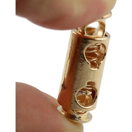 10pcs Pack Cord Lock Toggle Stopper Bean Gold Tone Size: 27mm*8mm *4mm Toggle Clip NK228