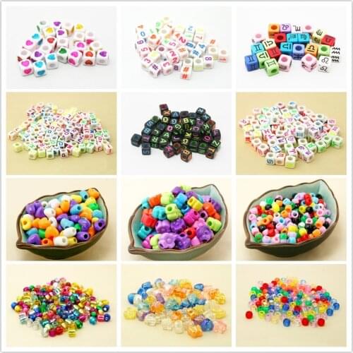 100pcs square acrylic A-Z letters of an alphabet Bead fashion Loom band beads Fit Women DIY Bracelet Bangle Making