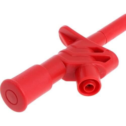 2 Pcs Insulated Test Hook Clip 1000V 10A Flexible Probe High Voltage 4mm Socket