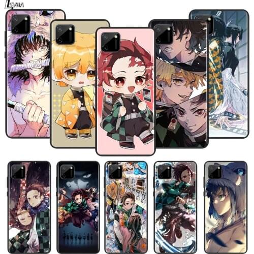 Anime Demon Slayer For OPPO Realme Narzo 20 C2/3/11/12/15/17 X2 X3 X7 XT X50 Q2i V3 V5 V15 Pro Black Silicone Soft Phone Case