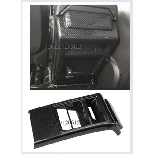 Car Rear Air Outlet Vent Frame Anti-kick Panel Trim Styling For Land Rover Discovery Sport 2015-2017 Carbon Fiber ABS