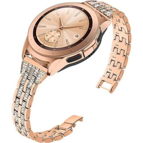Correa Diamond Metal Band for Samsung Galaxy Watch 42mm 46mm Women Luxury Bracelet Strap for Galaxy Watch 4 3 44mm 45mm 20mm 22m