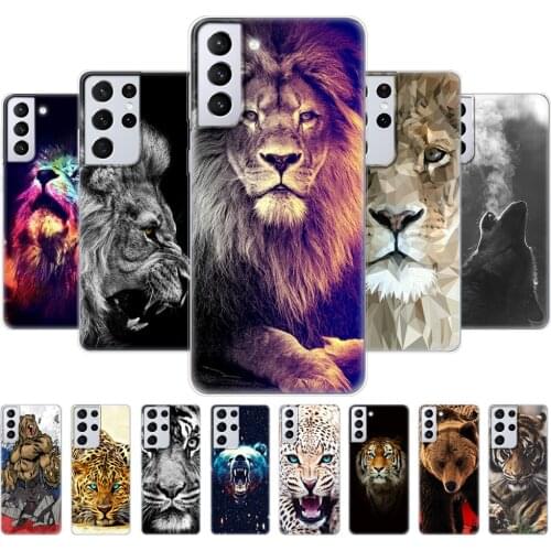 For Samsung Galaxy S21 | S21+ | S21 Ultra 5G Case For Samsung S21 plus Phone Cover GalaxyS21 S 21 TPU Back wolf tiger lion bear