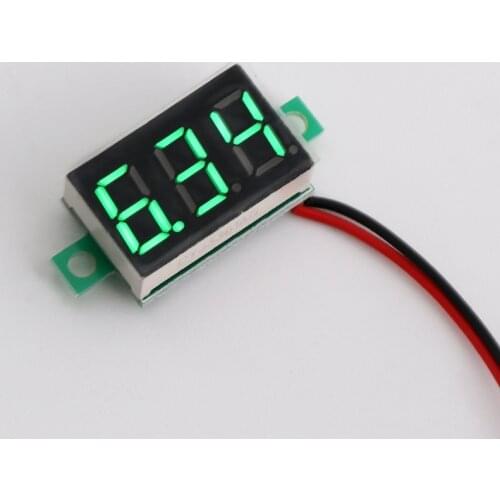 W3JA Digital Voltmeter 0.36" 2-wires DC 2.50 to 32.0V LED Volt Meter Voltage Gauge