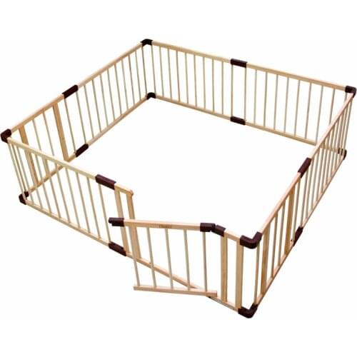 Childrens Indoor Playpen Multifunction Baby Crawling Toddler Guard Rail Solid Wood Safety Fence