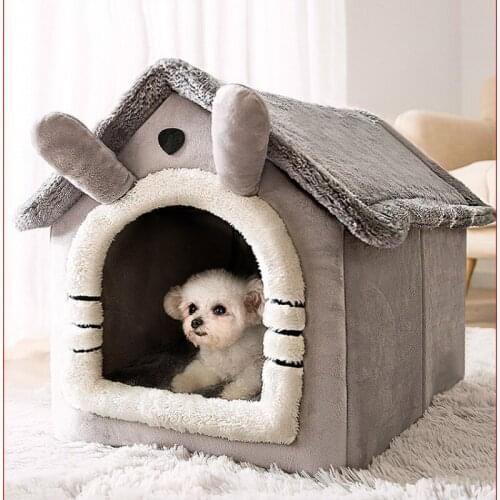 Dog Kennel House Type Winter Warm Small Dog Teddy Cat Kennel Four Seasons Universal Dog House Dog Bed Dog Pet Supplies