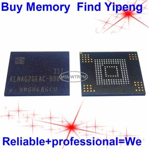 KLMAG2GEAC-B001 BGA153Ball EMMC4.5 4.5 16GB Mobilephone Memory New original and Second-hand Soldered Balls Tested OK