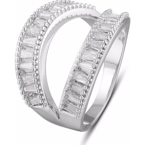 GrayBirds Elegant New Fashion Engagement Rings Copper With AAA T Cubic Zirconia MLR007