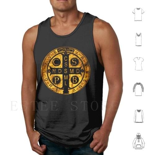 Drink The Poison Yourself Tank Tops Vest Cotton Catholic Religious Supernatural Constantine Saint Benedict Cross Christian