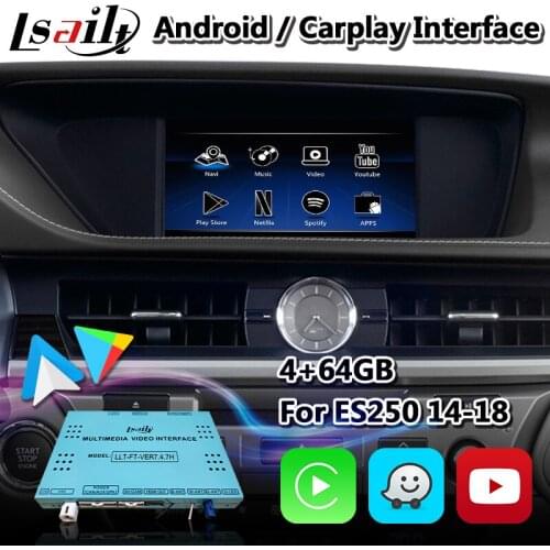 Lsailt Android Carplay Interface for Lexus ES 250 Mouse Control 2013-2018 Car GPS Navigation ES250