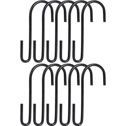 M5TF 10pcs S Hooks Hanging Hooks Heavy Duty Hangers for Hanging Clothes Closet Rods Pans Pots Plants Bags Towels for Kitchen