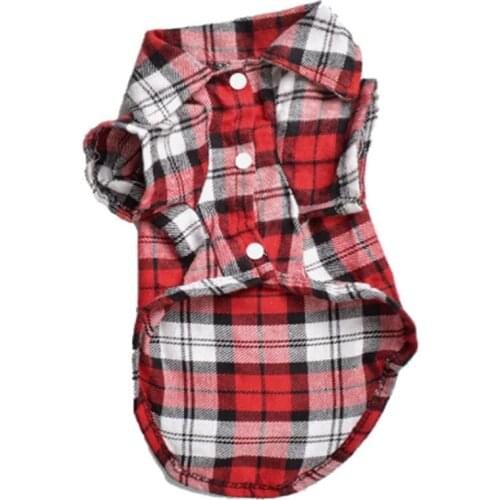 Fashion French Bulldog Pug Shirts Summer Classic Plaid Pet Dog Clothes for Small Dogs Puppy Vest t-Shirt for Dogs Pets Clothing