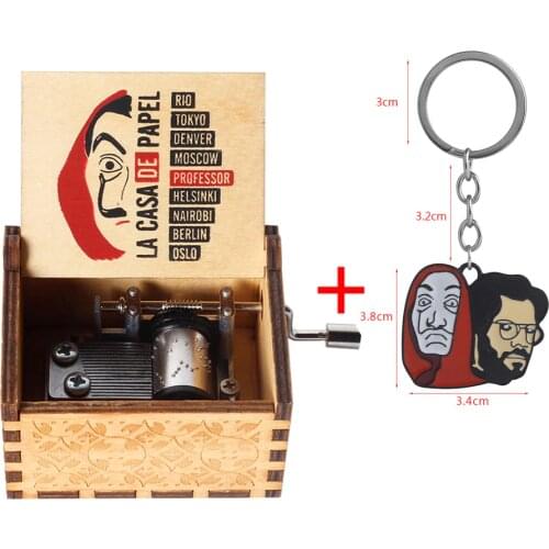 La Casa De Papel Print Musci Box for Men Women Money Heist The House of Paper Print Musical Hand Crank Bella Ciao Music Box