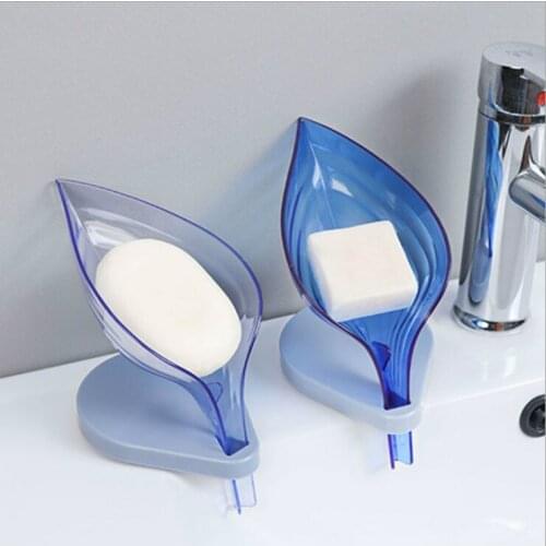 Leaf Shape Soap Box Bathroom soap holder Dish Storage Plate Tray Bathroom Soap Holder Case Bathroom Supplies bathroom gadgets