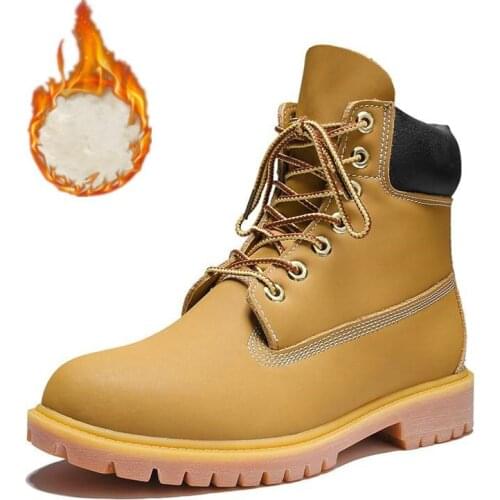 New Autumn And Winter Plus Velvet Warm Boots High Quality Non-slip Wear-resistant Outdoor Martin Boots Mens Motorcycle Boots46