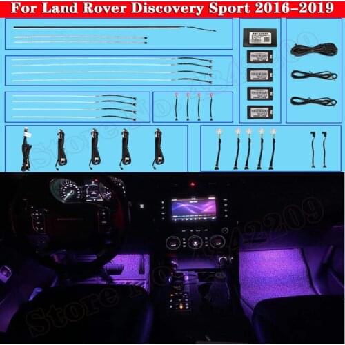 Ambient Light For Land Rover Discovery Sport 2016-2019 Sreen Control Decorative LED 10 colors Atmosphere Lamp illuminated Strip