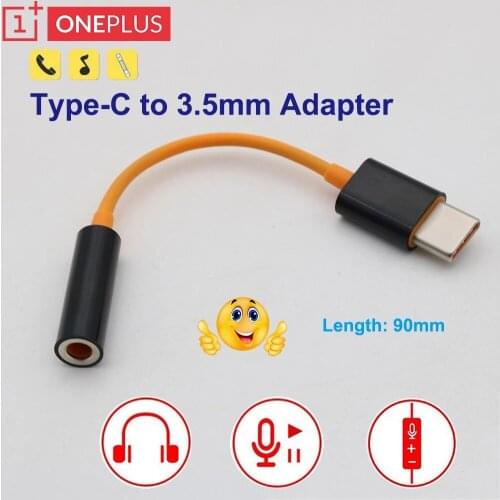 Original Oneplus Type-C To 3.5mm Adapter Earphone Jack Headphone Converter Cable Aux Audio for Oneplus 7 7Pro 7T 6T 1
