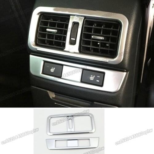 Lsrtw2017 stainless steel car armrest rear vent chrome trims for subaru outback 2015 2016 2017 2018 2019