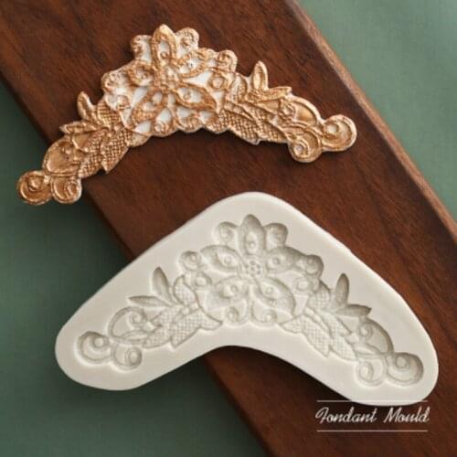 Vintage Lace Border Mould Silicone Mold Fondant Cake Decorating Tool Gumpaste Sugarcraft Chocolate Forms Bakeware