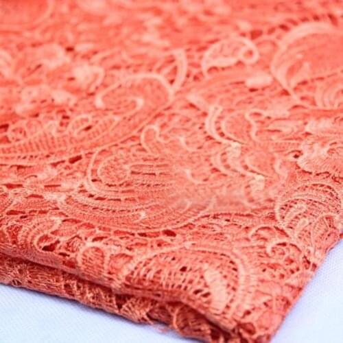 1 Meter Water Soluble Lace Fabric 22 colors African Cord Lace Embroidered Heavy Guipure Lace Fabric for wedding party dress