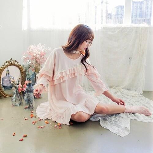 Yomrazl A845 New arrival summer daily womens nightgown 1 piece sleep wear sweet sleep dress