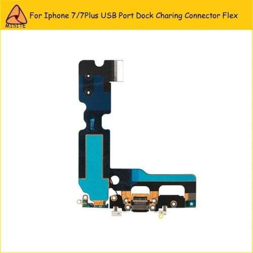 10pcs/lot Phone 7P Charger For iPhone 7Plus 7P USB Charging Port Dock Connector Headphone Audio Jack Flex Cable replacement part